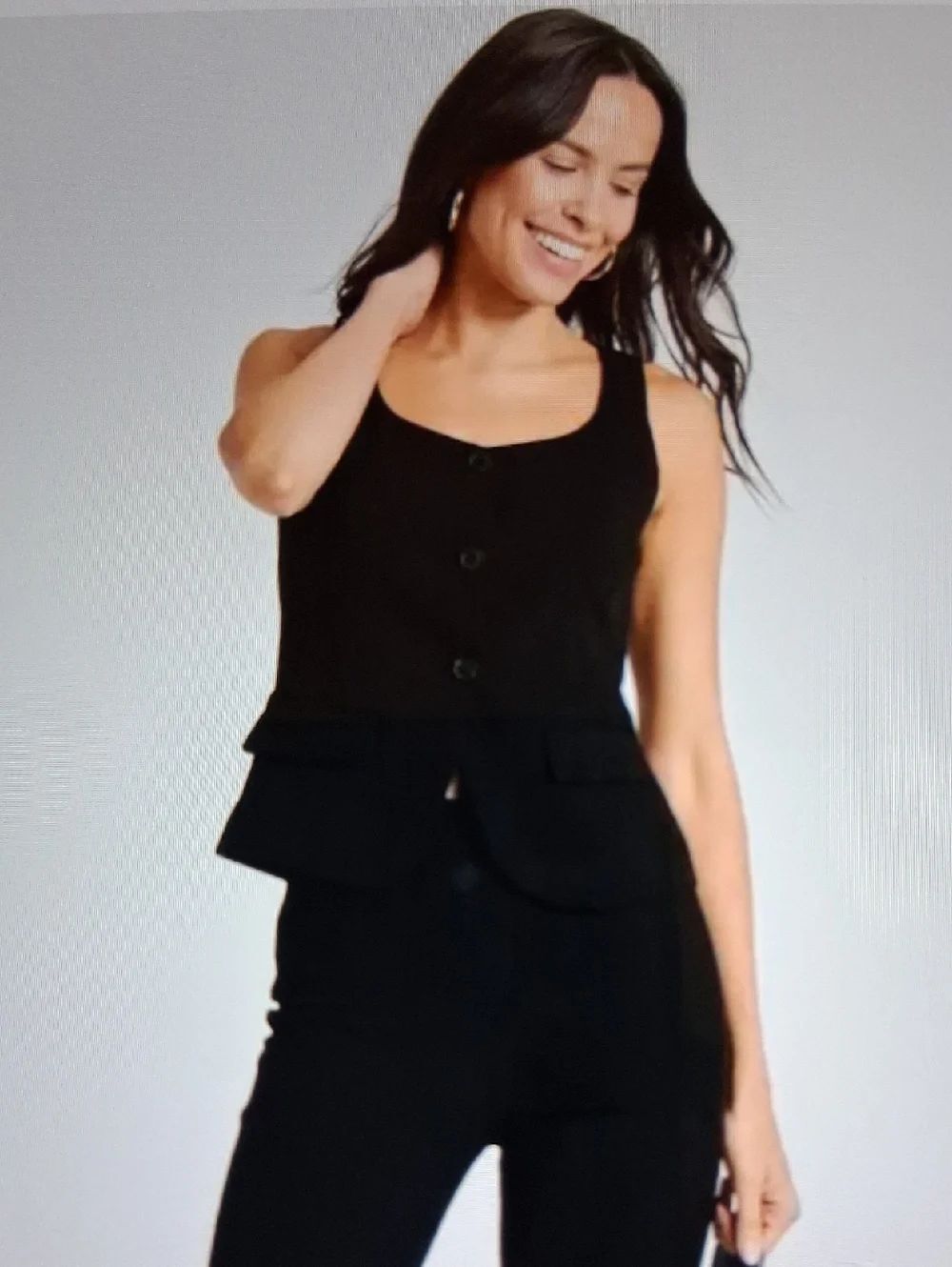 A New Day Solid Black Classic Work Or Casual Vest Size Extra Extra Large New